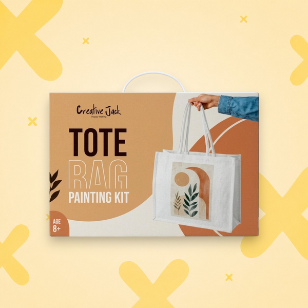 Tote Bag Painting Kit - Floral Abstract | DIY Fabric Art for Kids, Teens and Adults
