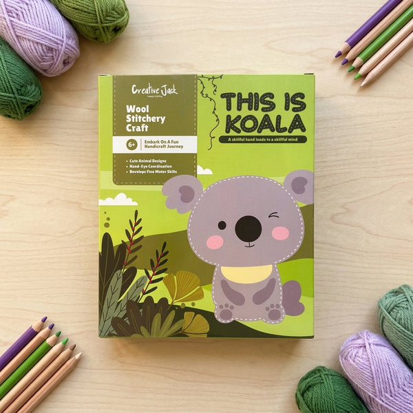 This is Koala Wool Stitchery DIY Kit | Kids Craft Kit Age 6+