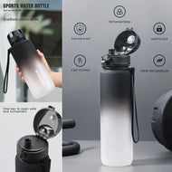 Uzspace Gradient Frosted Tritan Water Bottle - 500ml & 1000ml