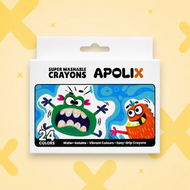 Apolix Super Washable Crayons 24 Colours | Kids Crayons