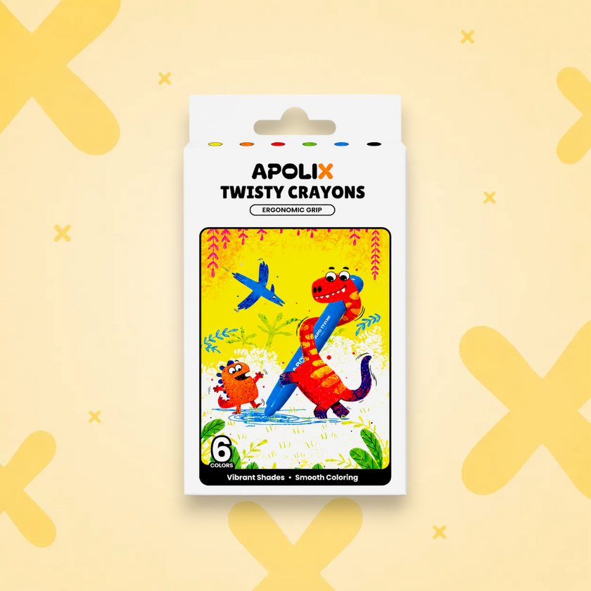 Apolix Twisty Crayons 6 Colours | Twist-Up Kids Crayons