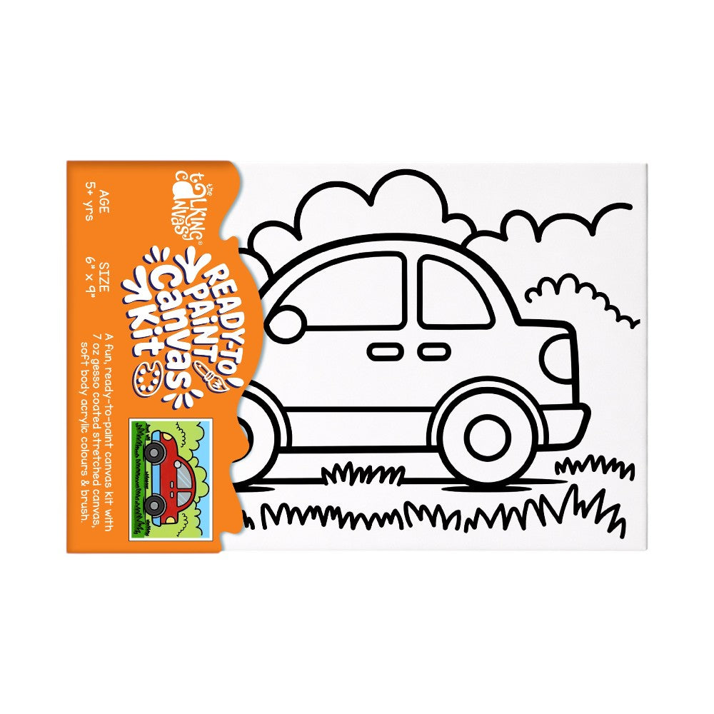 Ready to Paint Canvas Kit - Car - 6x9 Inch