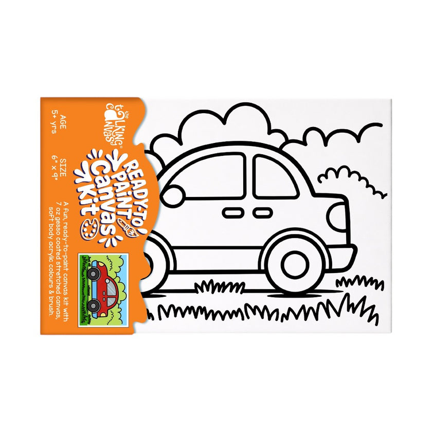 Ready to Paint Canvas Kit - Car - 6x9 Inch