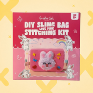 Love Pink Sling Bag Stitching Kit | DIY Craft Kit for Kids Age 6+