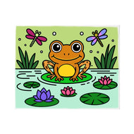 Ready to Paint Canvas Kit Frog 8x10 Inch for Kids Age 5+
