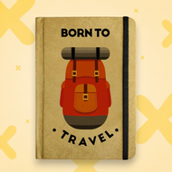 BORN TO TRAVEL Handcrafted Diary | Mooch | A5 & A6
