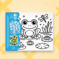 Ready to Paint Canvas Kit Frog 8x10 Inch | Kids Art Age 5+
