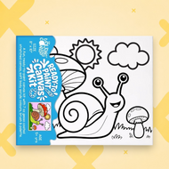 Ready to Paint Canvas Kit Snail 8x10 Inch | Kids Art Age 5+