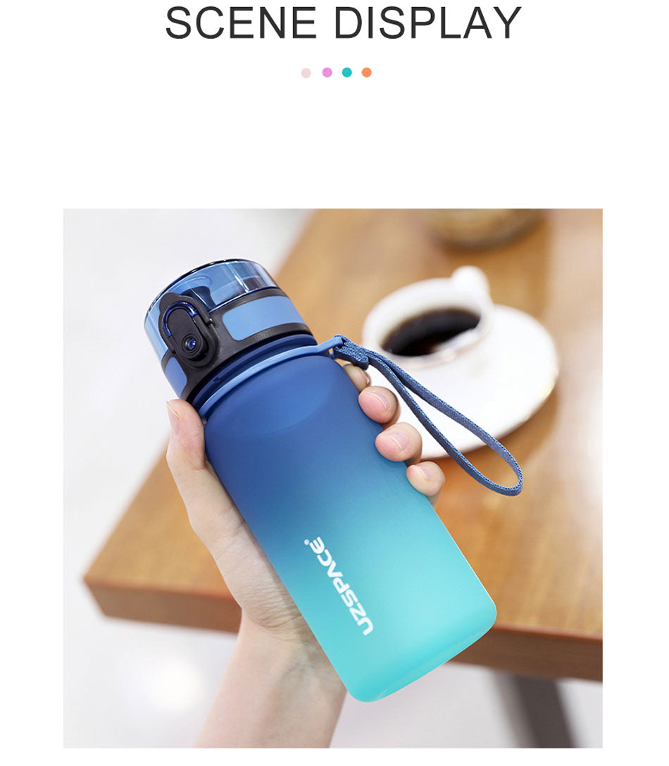 Uzspace Gradient Tritan Water Bottle BPA Free Leakproof Gym Bottle