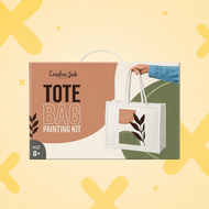 Tote Bag Painting Kit - Boho Abstract | DIY Fabric Art for Kids, Teens and Adults