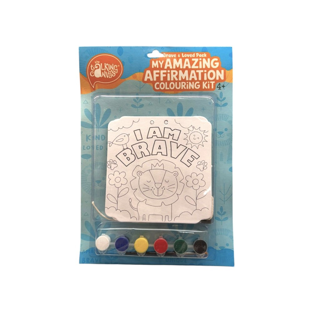 Brave & Loved Pack Affirmation Colouring Kit for Kids Age 4+
