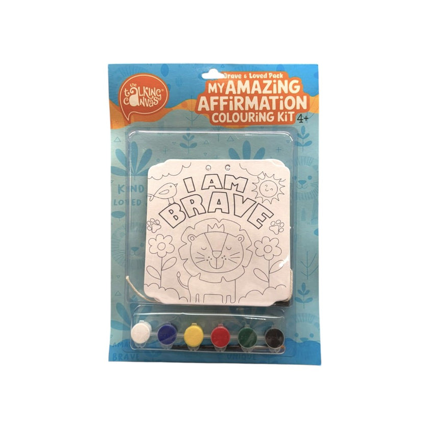 Brave & Loved Pack Affirmation Colouring Kit for Kids Age 4+