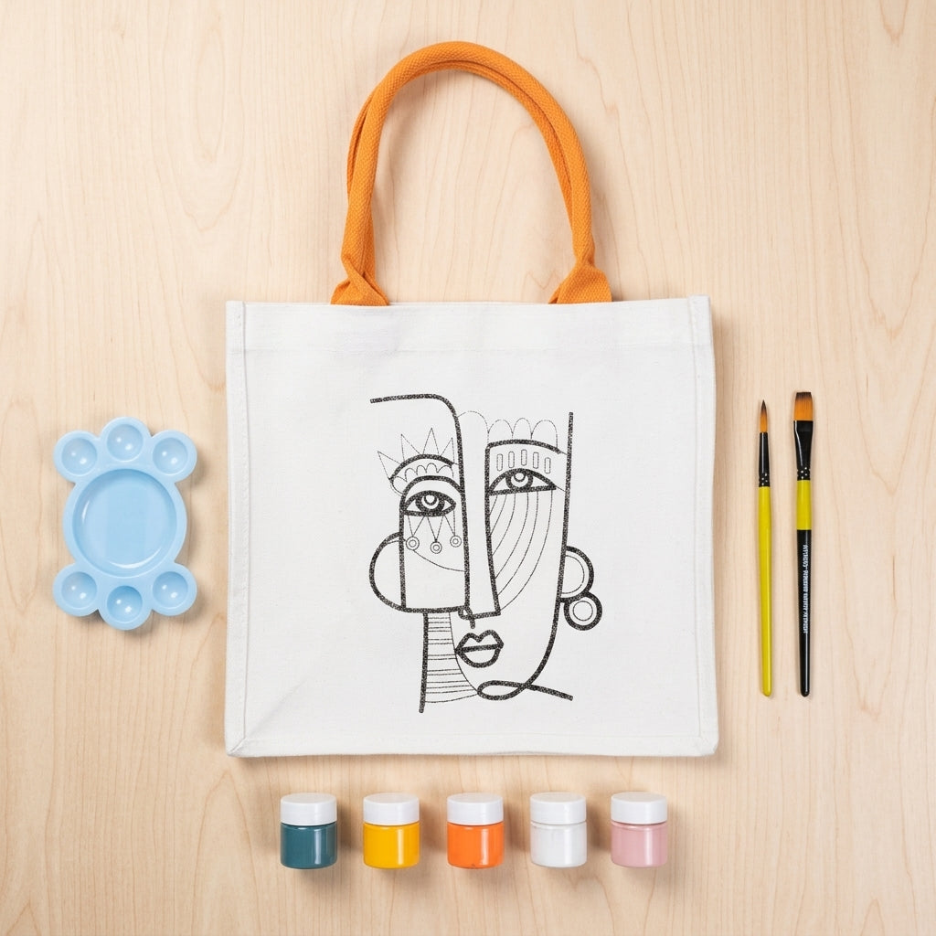 Tote Bag Painting Kit - Abstract Lady