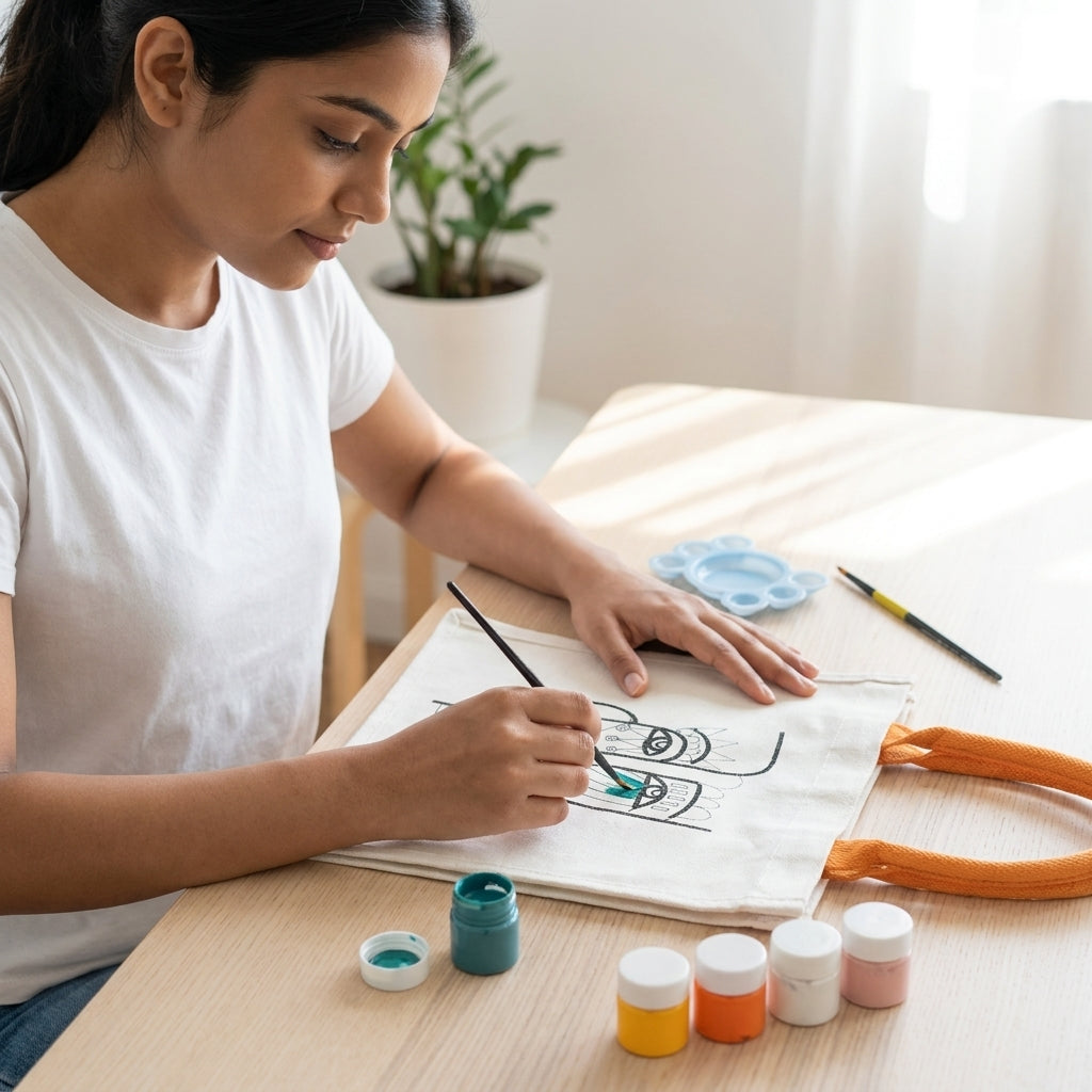 Tote Bag Painting Kit - Abstract Lady