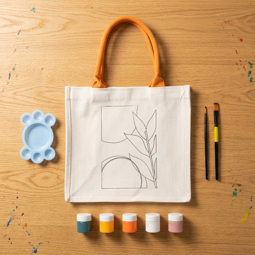 Tote Bag Painting Kit - Boho Abstract