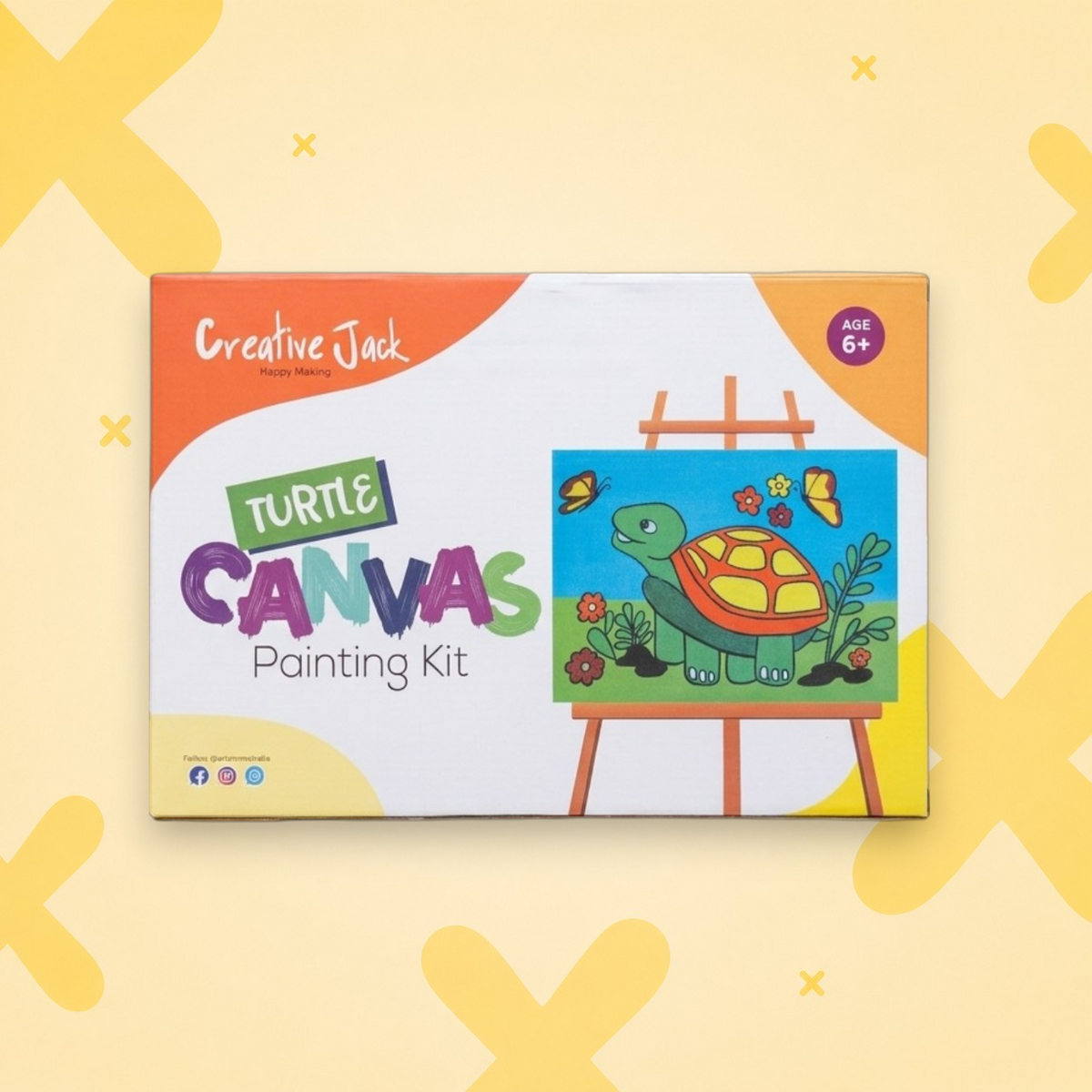 My Canvas Painting Kit - Turtle  | Canvas Art Set Age 6+