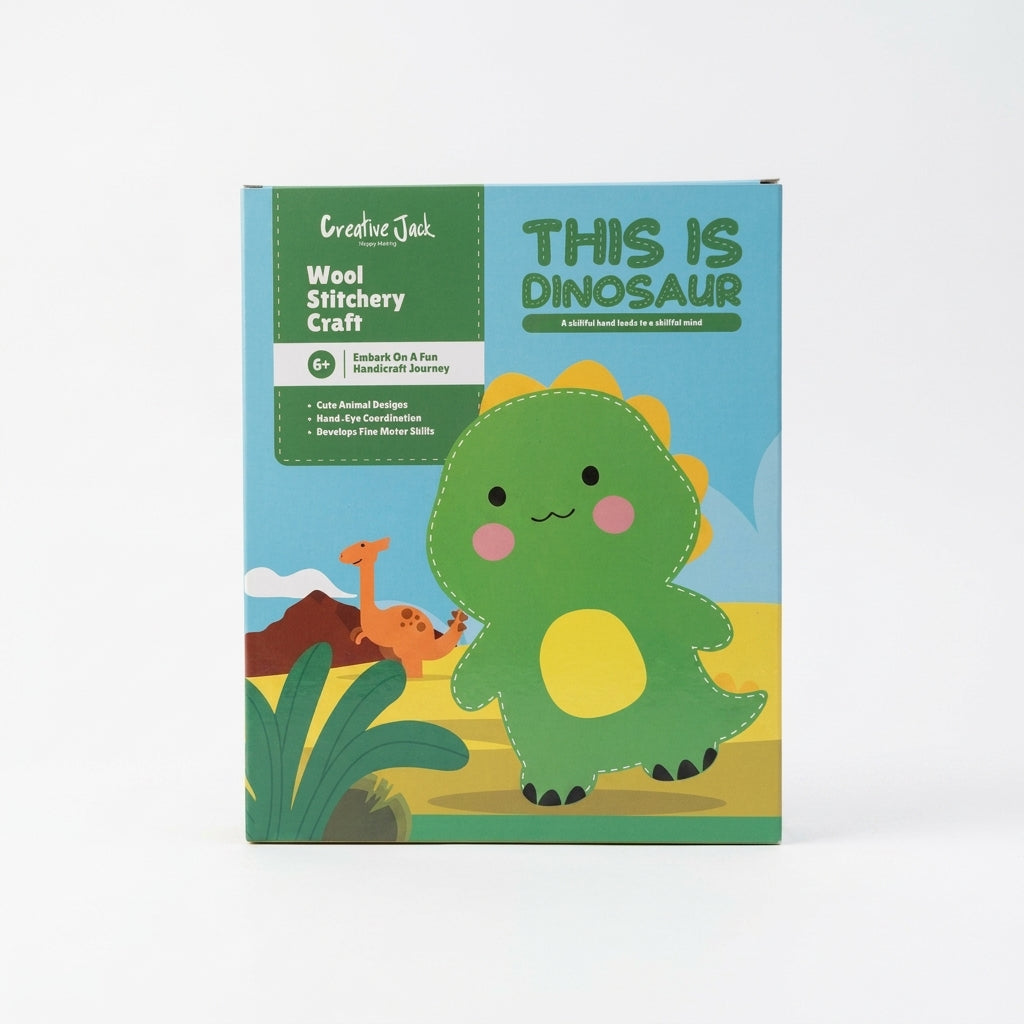 This is Dinosaur Wool Stitchery DIY Kit