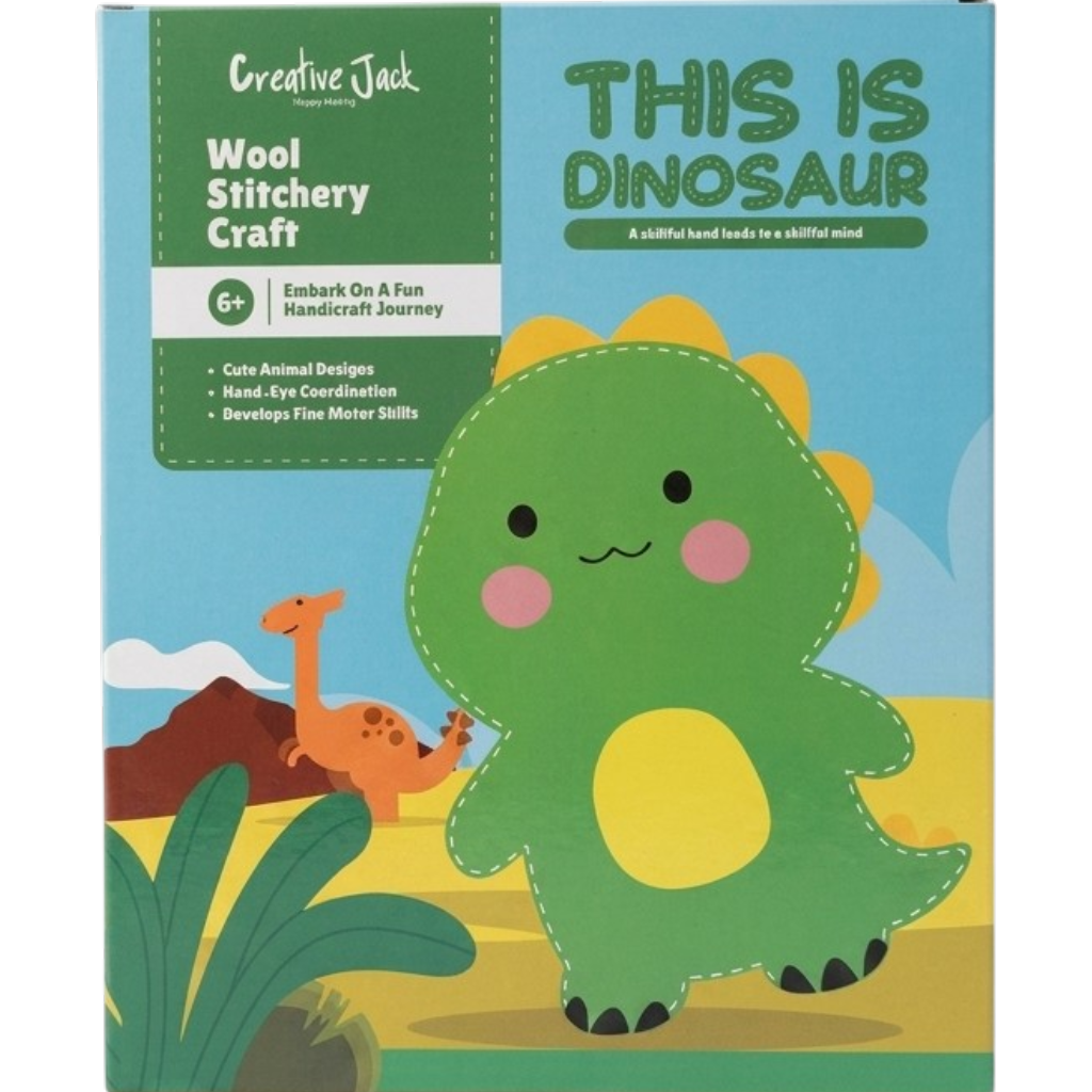 This is Dinosaur Wool Stitchery DIY Kit