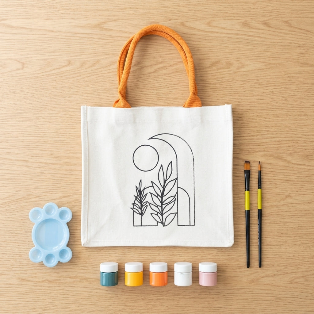 Tote Bag Painting Kit - Floral Abstract