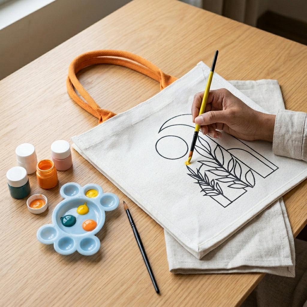 Tote Bag Painting Kit - Floral Abstract