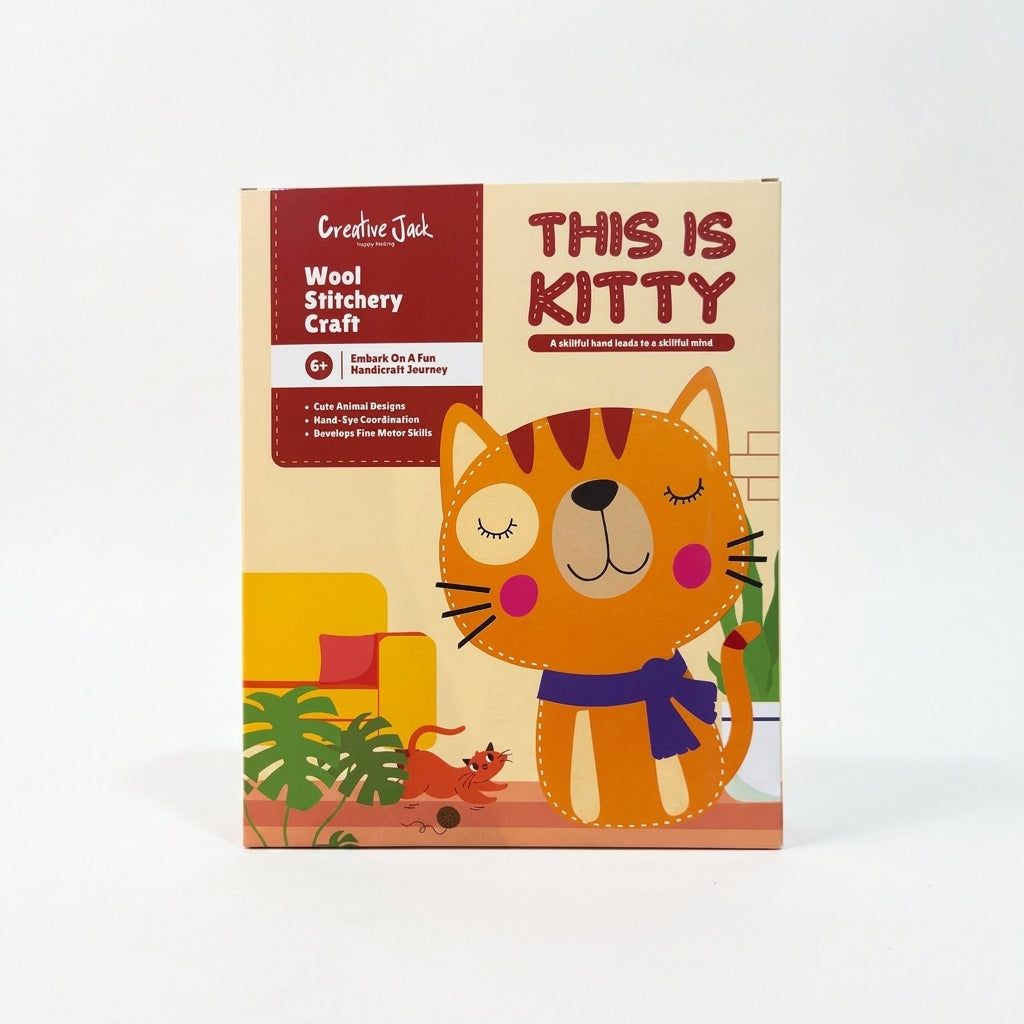 This is Kitty Wool Stitchery DIY Kit