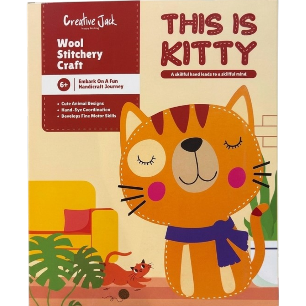 This is Kitty Wool Stitchery DIY Kit