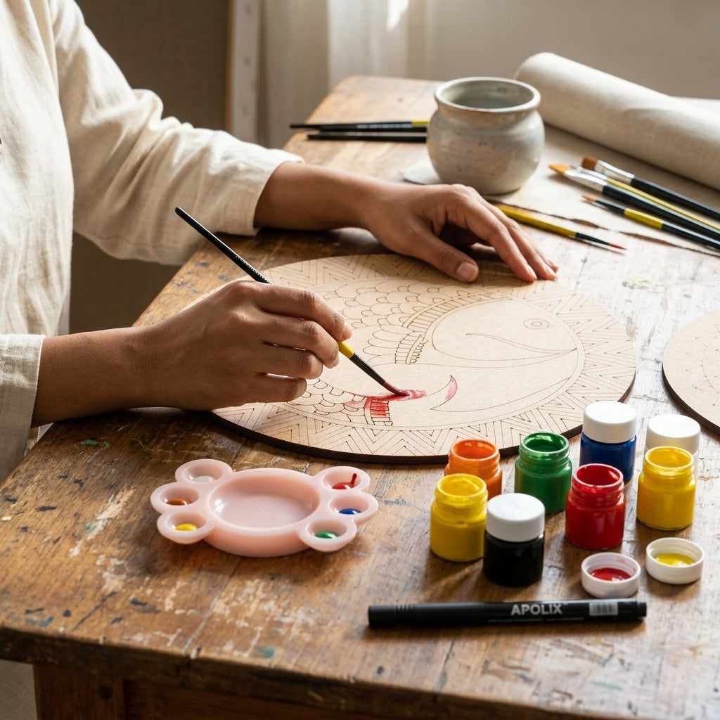 Madhubani Painting Kit for Kids Age 6 Plus - DIY Art Set