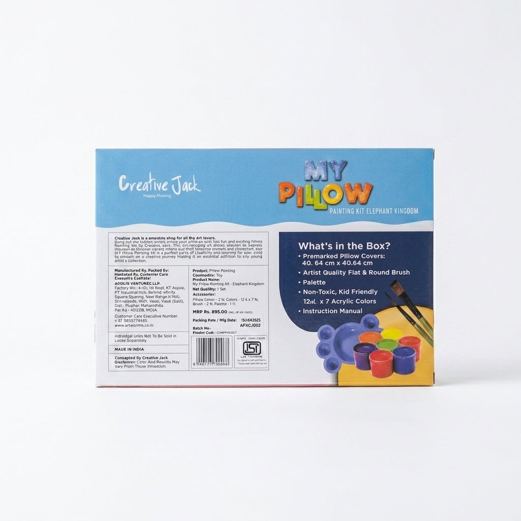 My Pillow Painting Kit - Elephant Kingdom