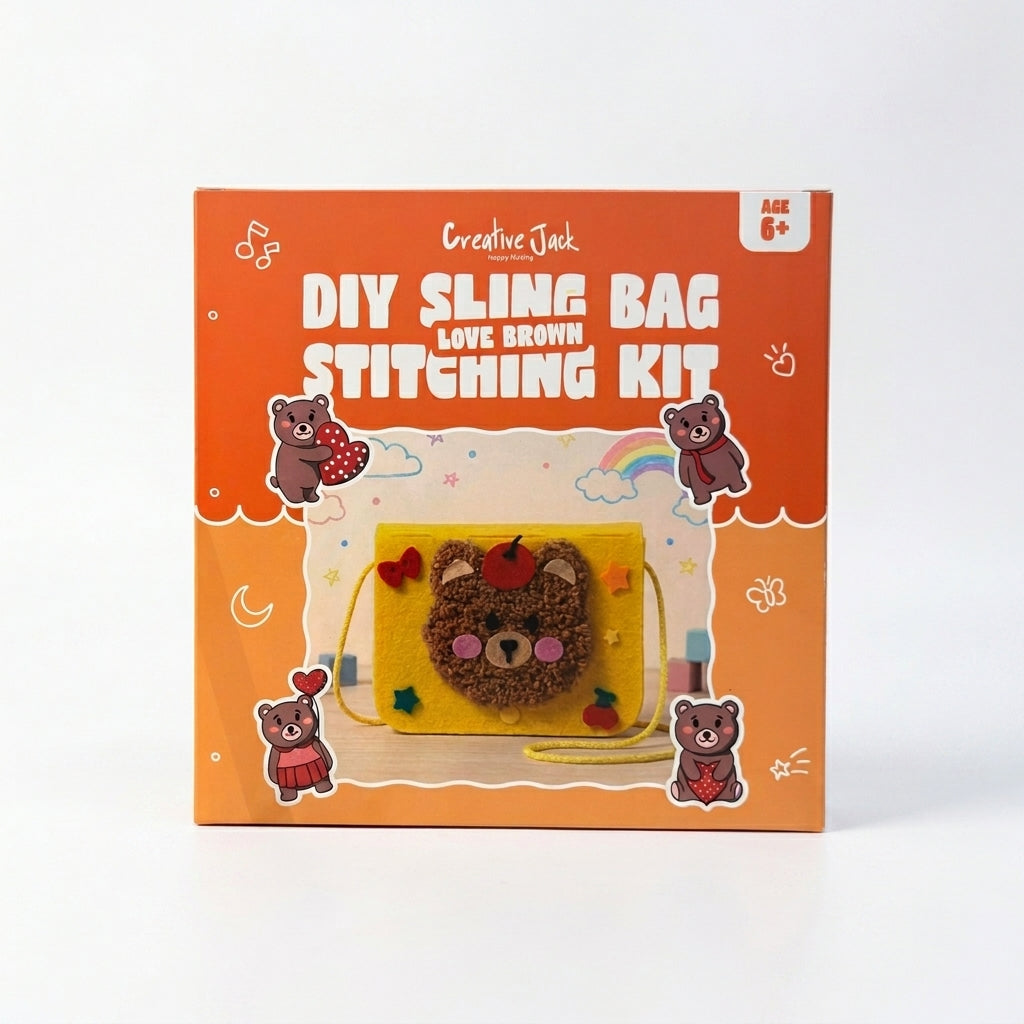 Love Brown Sling Bag Stitching Kit