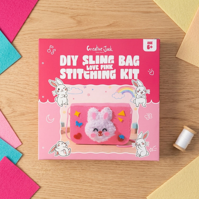 Love Pink Sling Bag Stitching Kit