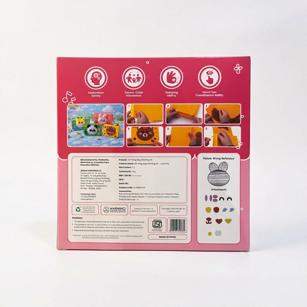 Love Pink Sling Bag Stitching Kit