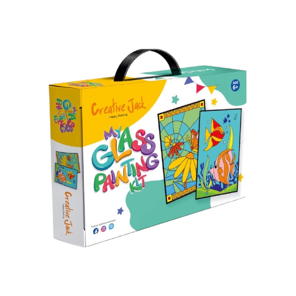 My Glass Painting Kit - Kids 6+ Age - Fish & Butterfly