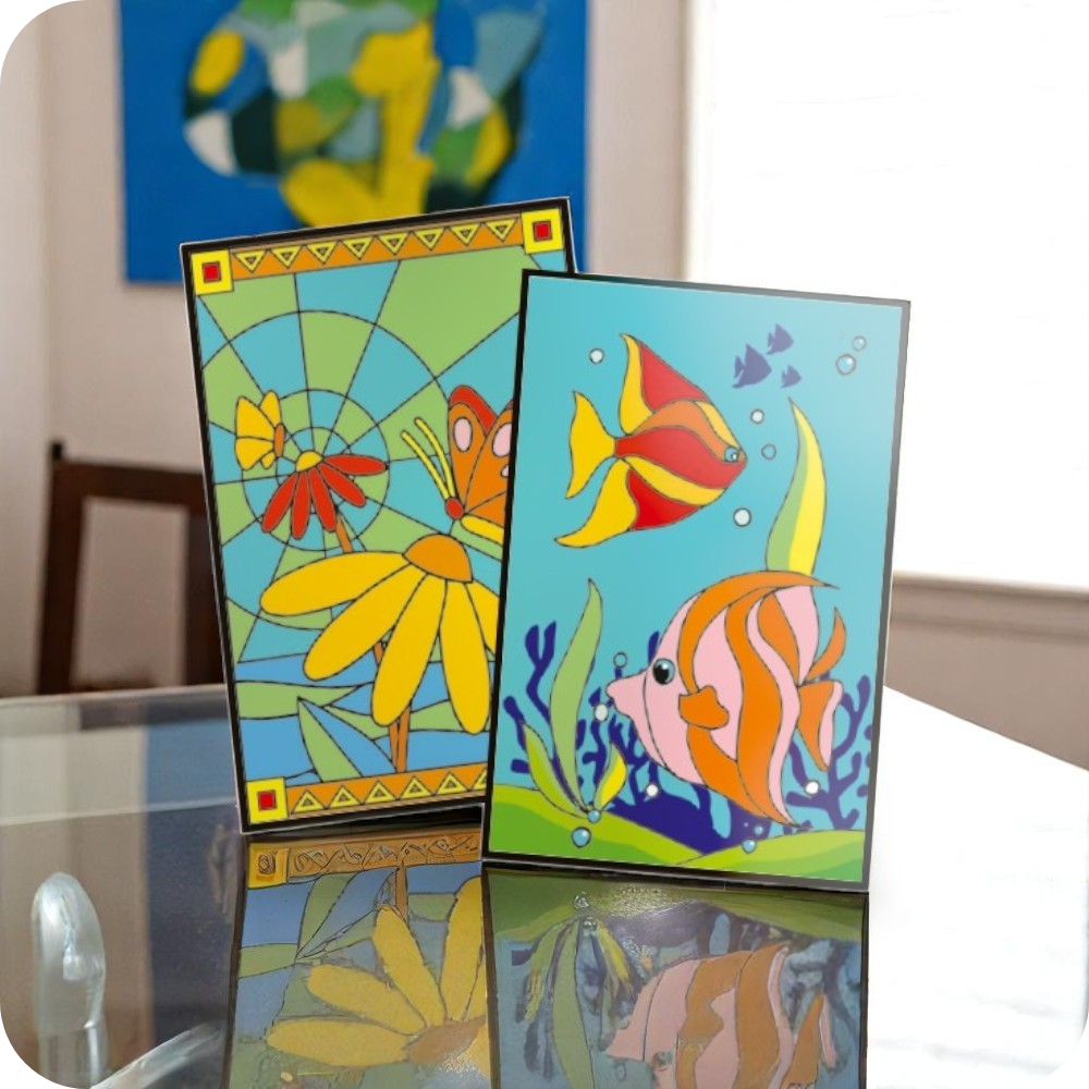 Paint Transparent Art with Vibrant Colours