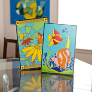 My Glass Painting Kit - Kids 6+ Age - Fish & Butterfly
