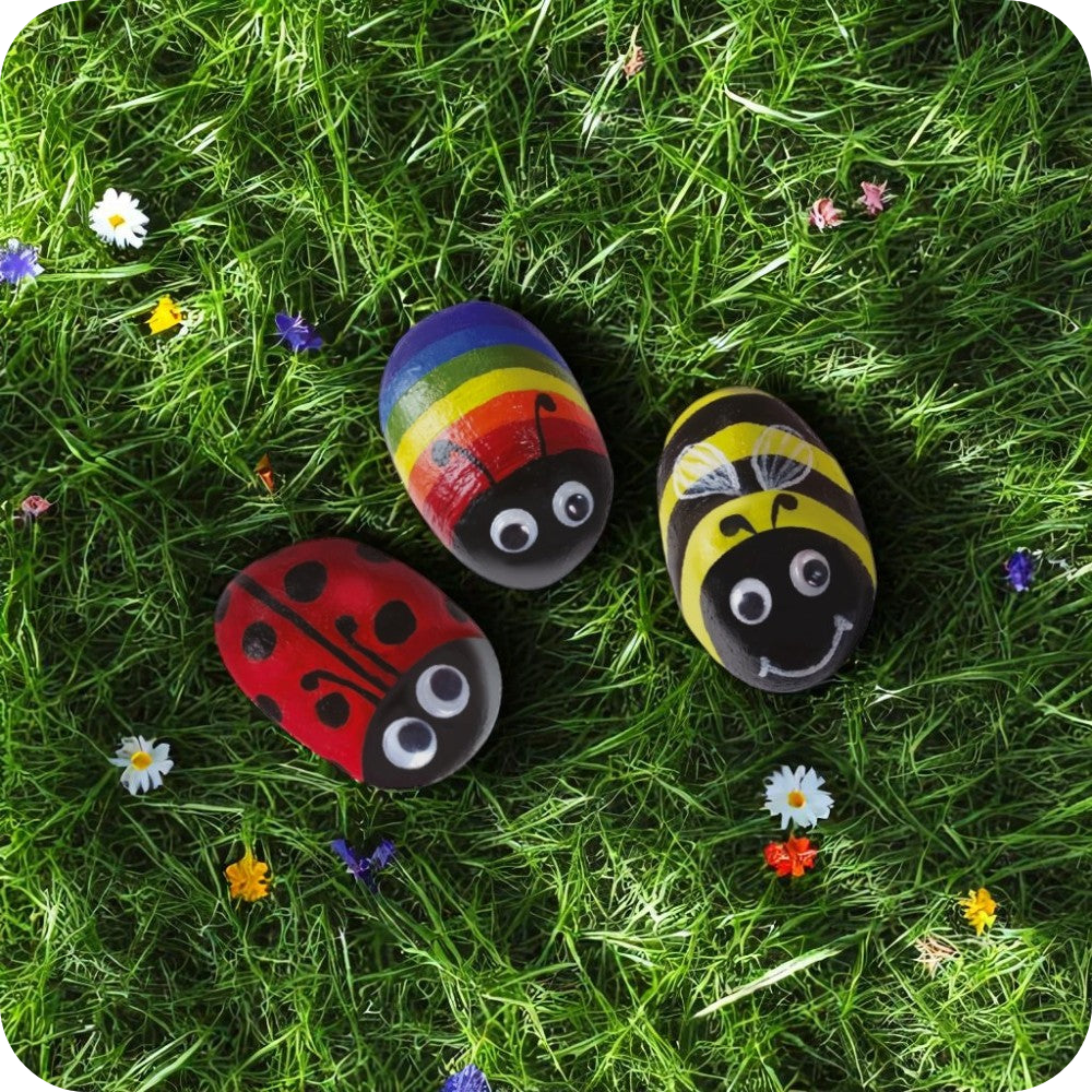 Create Colourful Insects on Real Stones