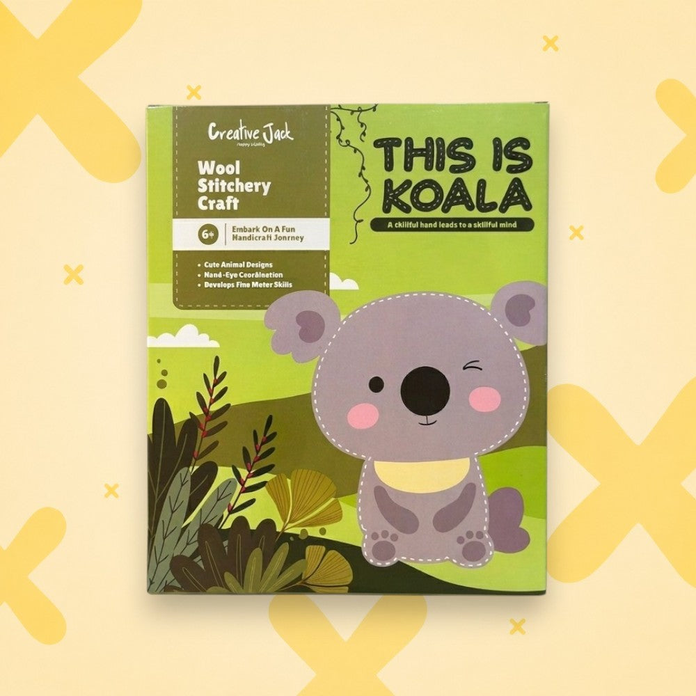 This is Koala Wool Stitchery DIY Kit | Kids Craft Kit Age 6+