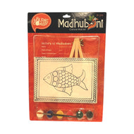 Madhubani Fish Canvas Wall Art DIY Kit for Kids Age 4+
