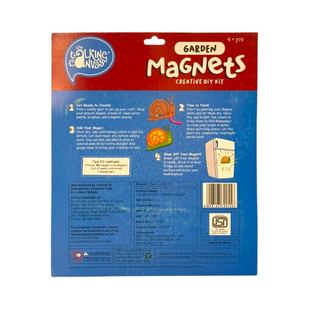 Garden Magnets DIY Kit for Kids (4+) Paint & Craft Set