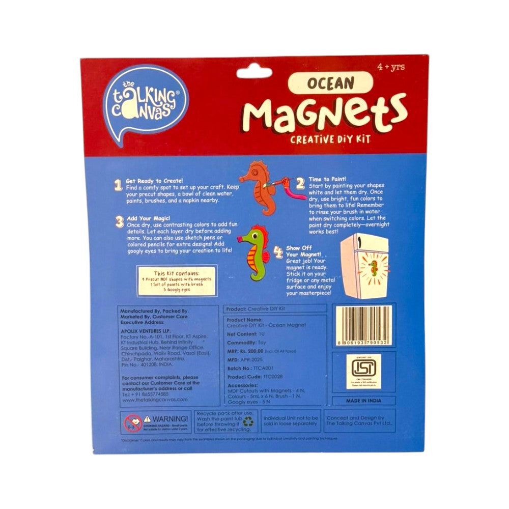 Ocean Magnets DIY Kit for Kids (4+) Paint & Craft Set