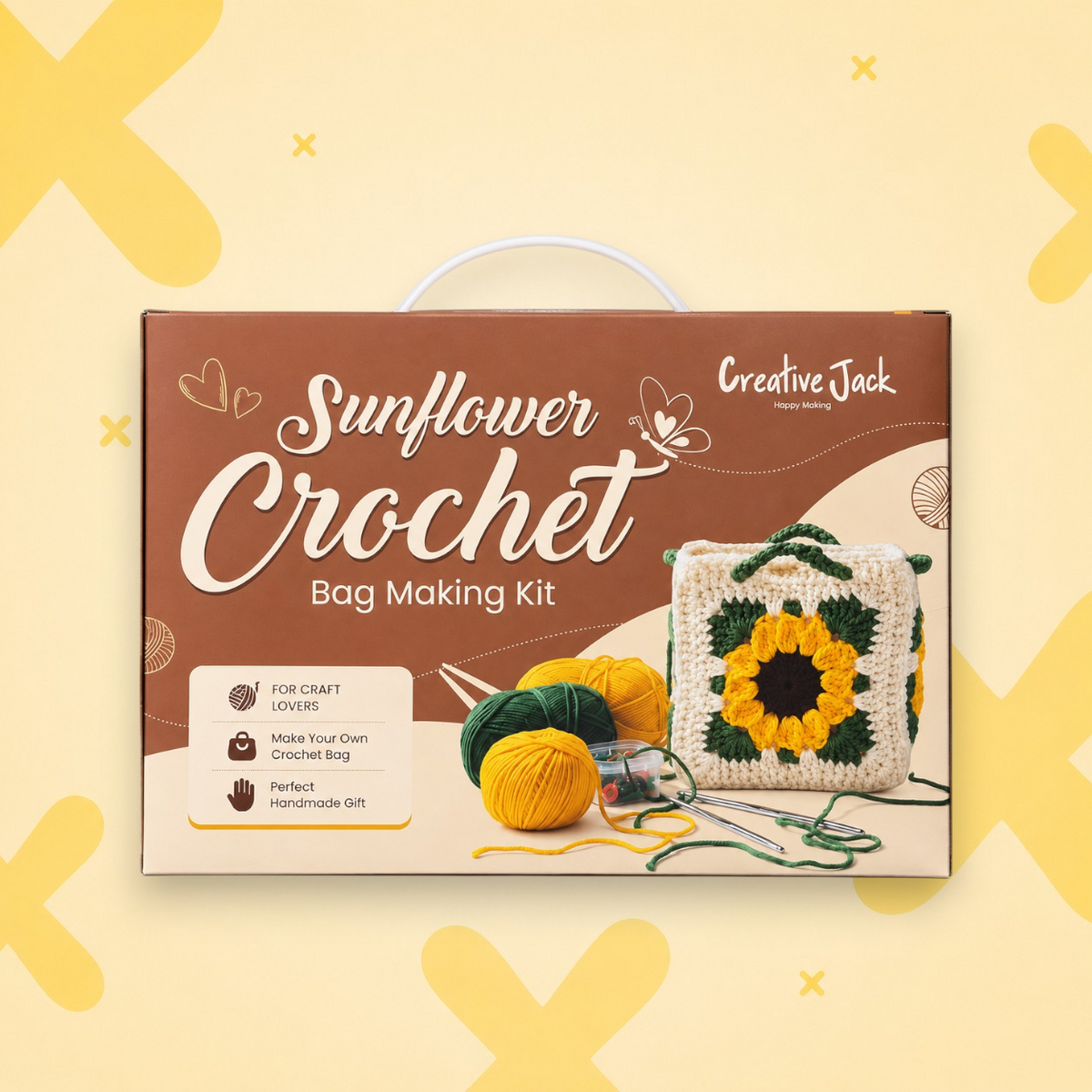Sunflower Crochet Bag Making Kit
