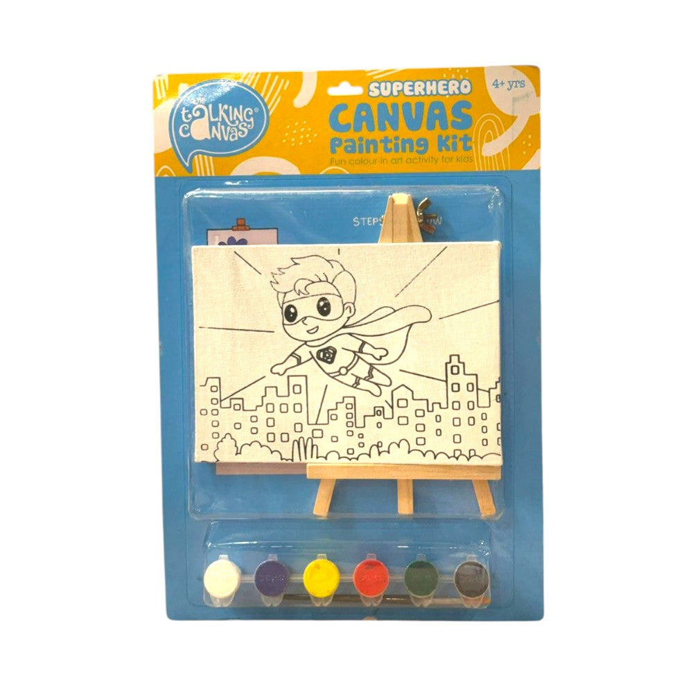 Superhero Canvas Painting Kit for Kids Age 4+