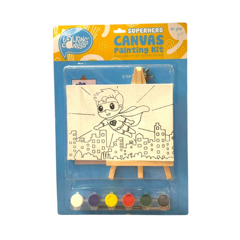 Superhero Canvas Painting Kit for Kids Age 4+
