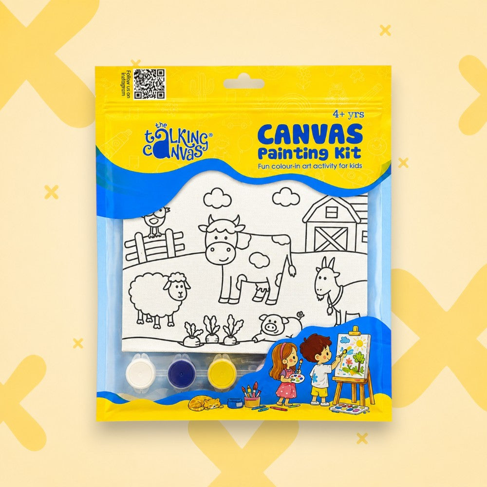 Farm Canvas Painting Kit for Kids | Canvas Art Set | Age 4+