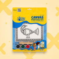 Madhubani Peacock Canvas Wall Art DIY Kit