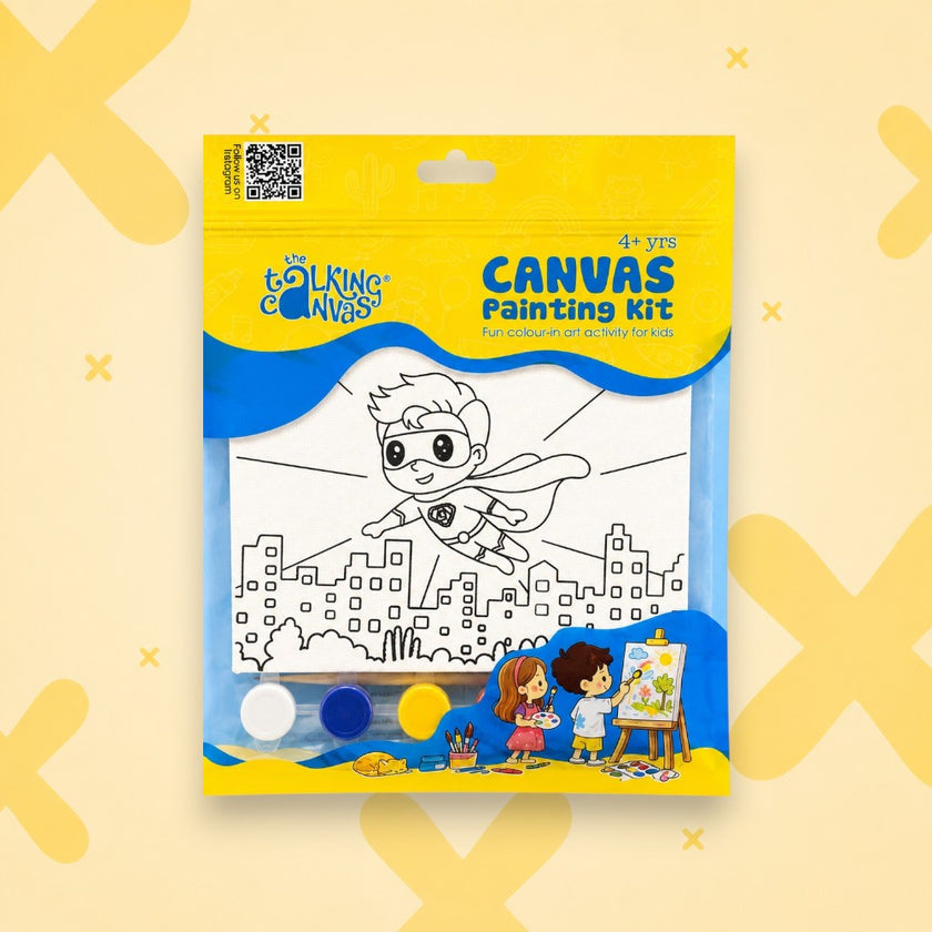 Superhero Canvas Painting Kit for Kids | Canvas Art Kit | Age 4+
