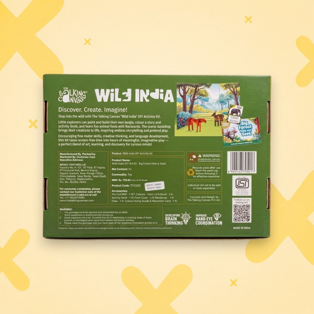 Wild India Forest Giants DIY Kit | Kids Art Kit Age 4+