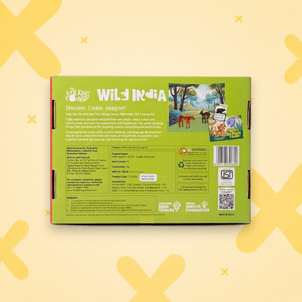 Wild India Jungle Jamboree DIY Kit | Kids Art Kit Age 4+