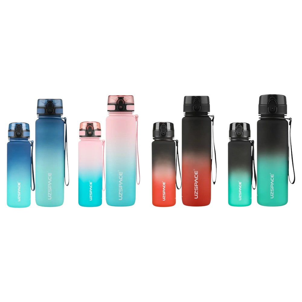 Uzspace Gradient Frosted Tritan Water Bottle - 500ml & 1000ml