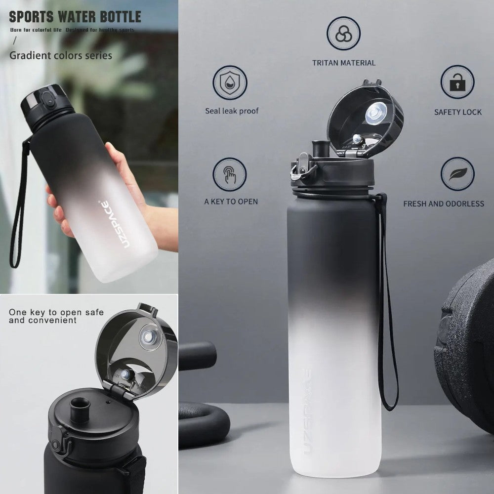 Uzspace Gradient Frosted Tritan Water Bottle - 500ml & 1000ml